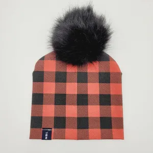 Adult Beanie Hat (Buffalo Plaid)