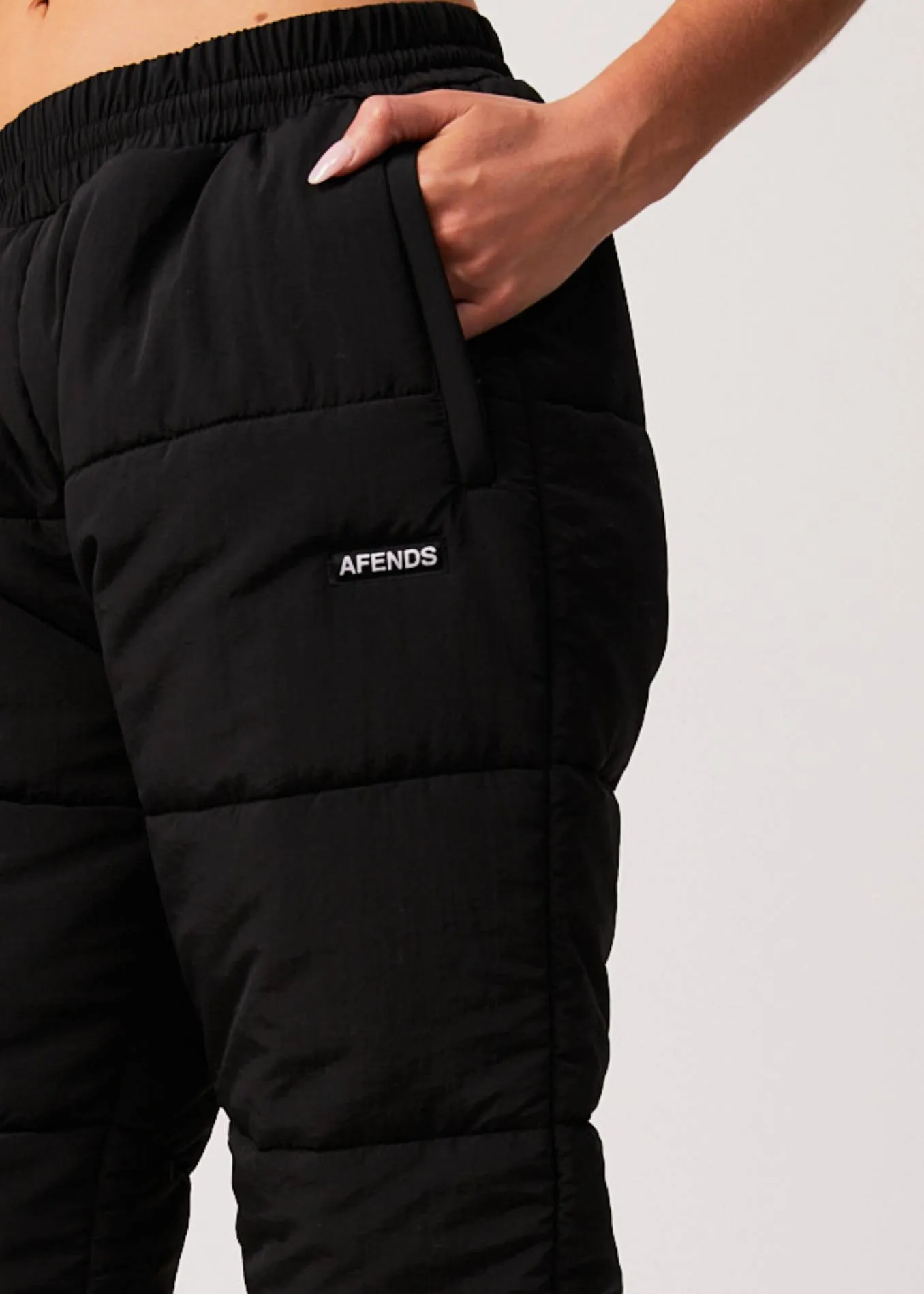 AFENDS Unisex Pala - Unisex Puffer Pants - Black