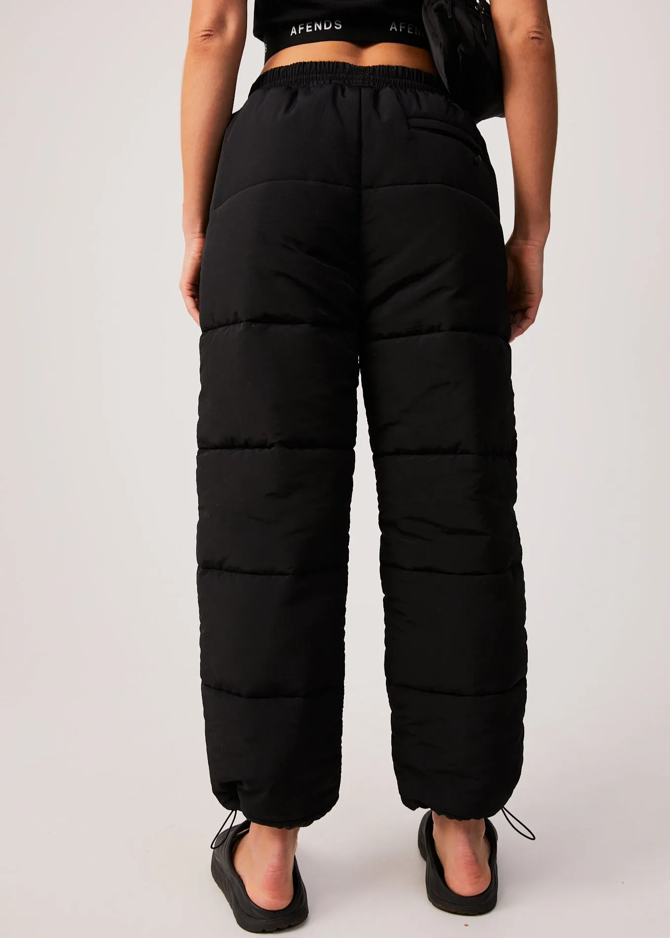 AFENDS Unisex Pala - Unisex Puffer Pants - Black