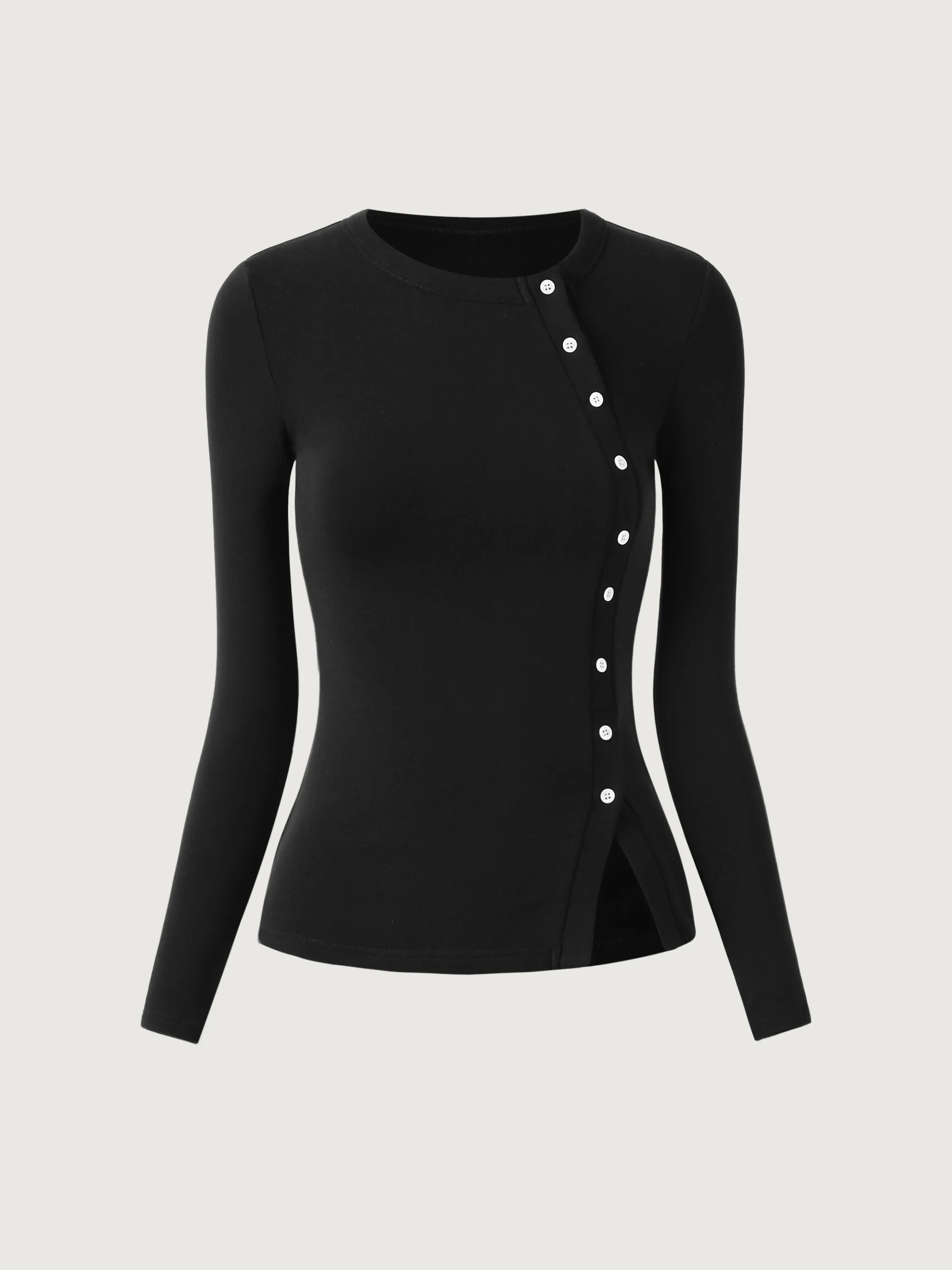 Asymmetrical Placket Top