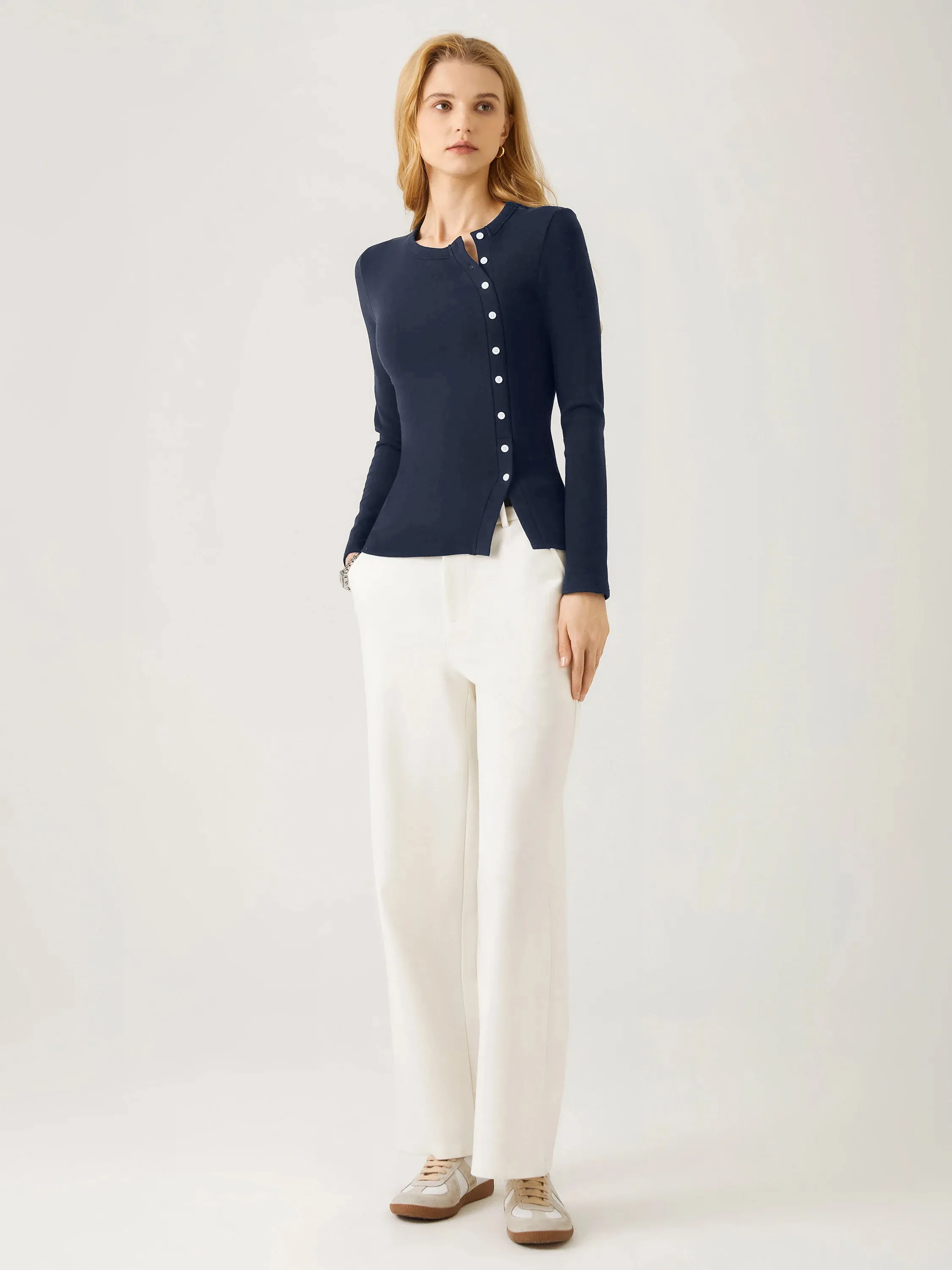 Asymmetrical Placket Top