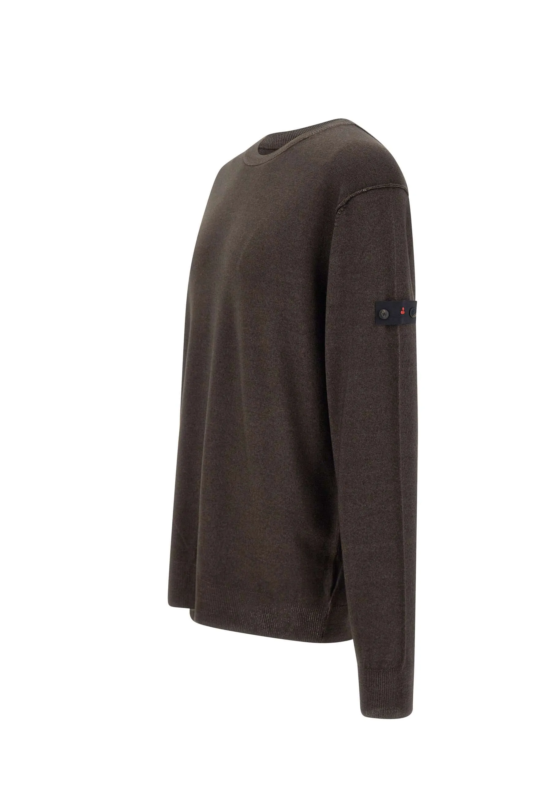 Badra Men's Wool Sweater in Chocolate Brown