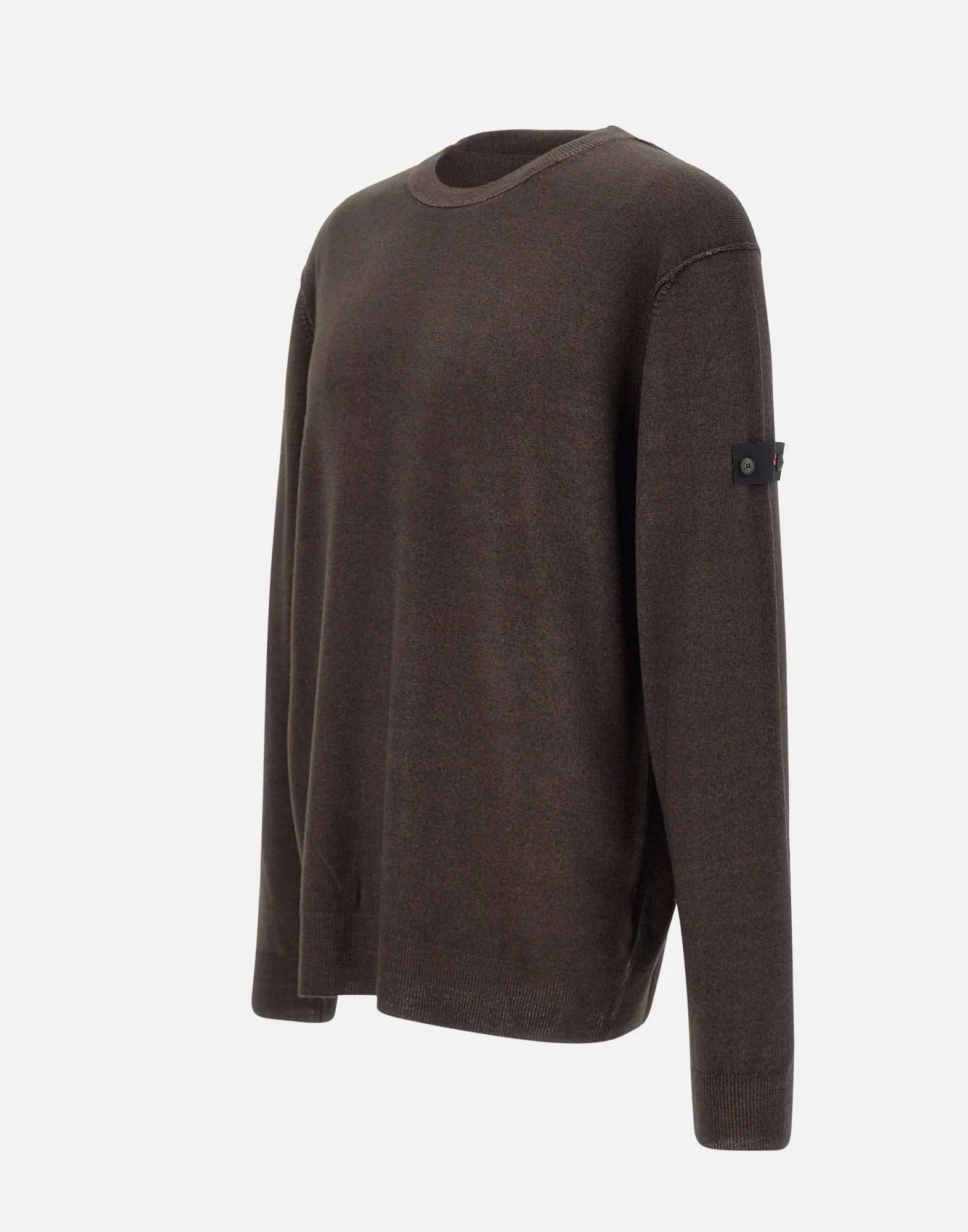 Badra Men's Wool Sweater in Chocolate Brown