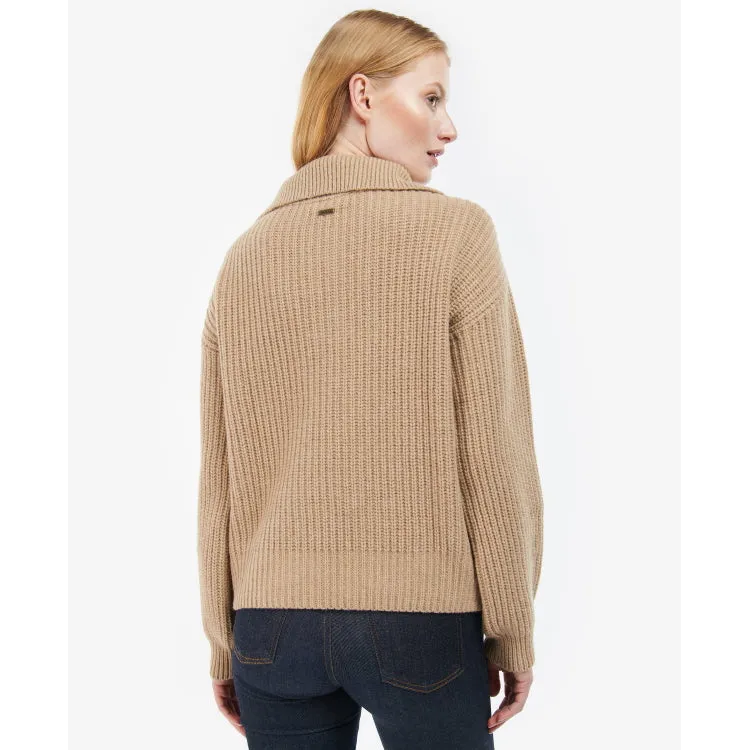 Barbour Ladies Stavia Knit Sweater - Hessian