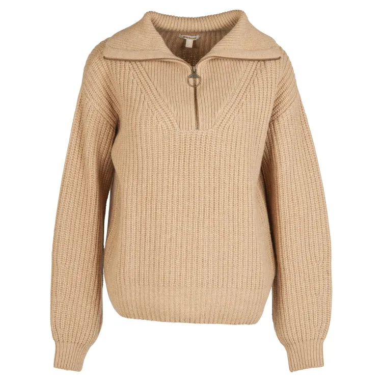 Barbour Ladies Stavia Knit Sweater - Hessian