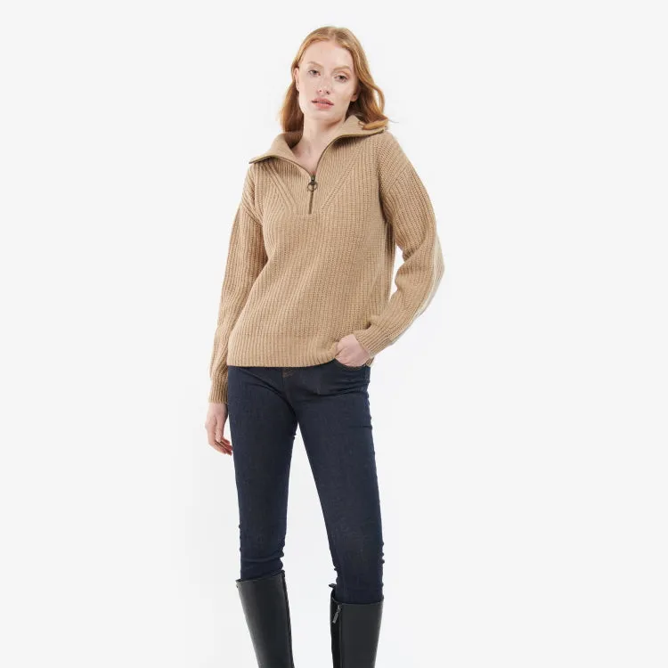 Barbour Ladies Stavia Knit Sweater - Hessian