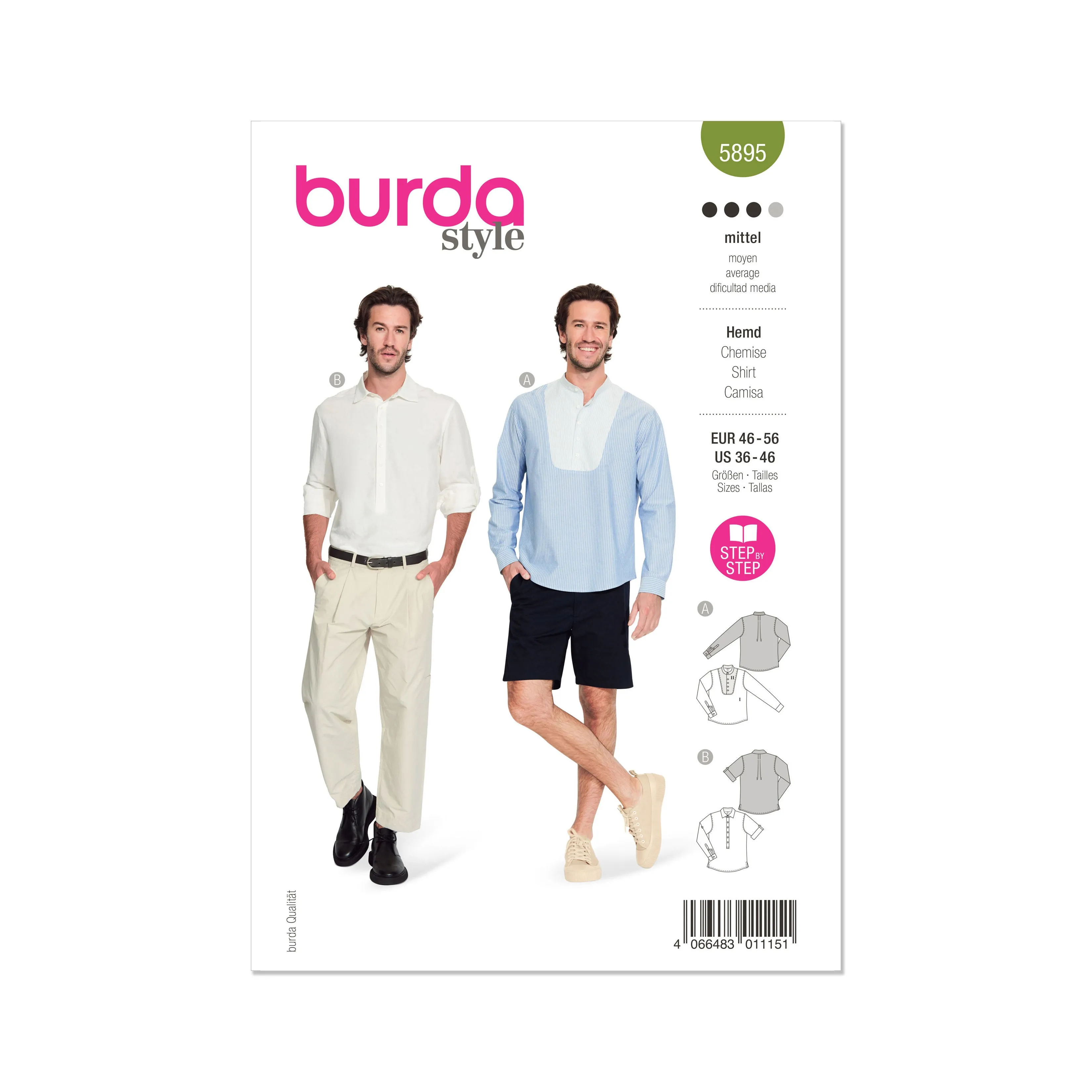 Burda Pattern 5895 Men/Boy Top/Vest