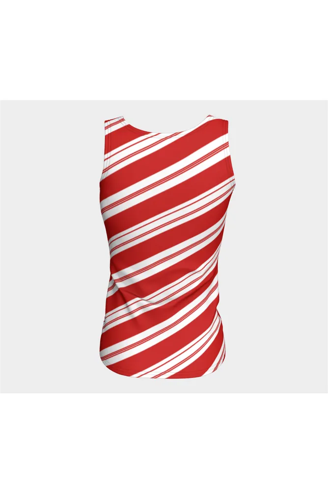 Candy Cane Fitted Tank Top