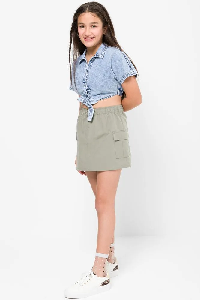 Cargo Skirt Vetiver Green