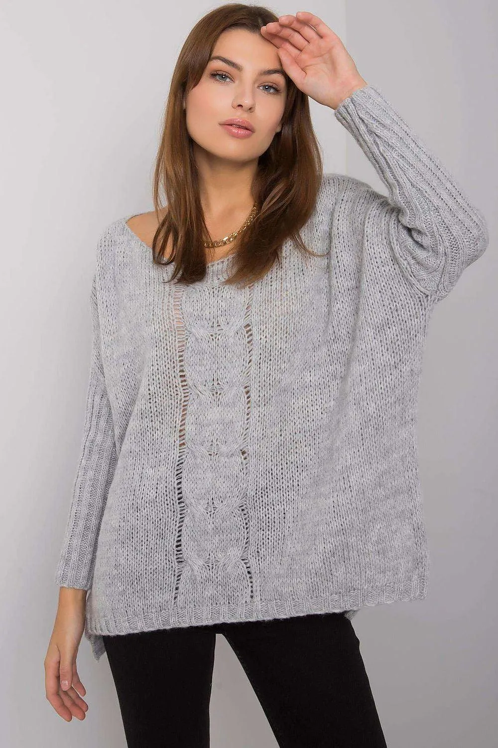 Chic Boat Neck Pullover Sweater for Women