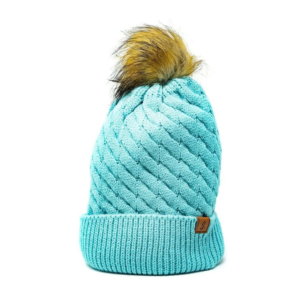 Cozy Pom Beanie - Seafoam Green