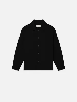 Double Face Shirt Jacket -- Black