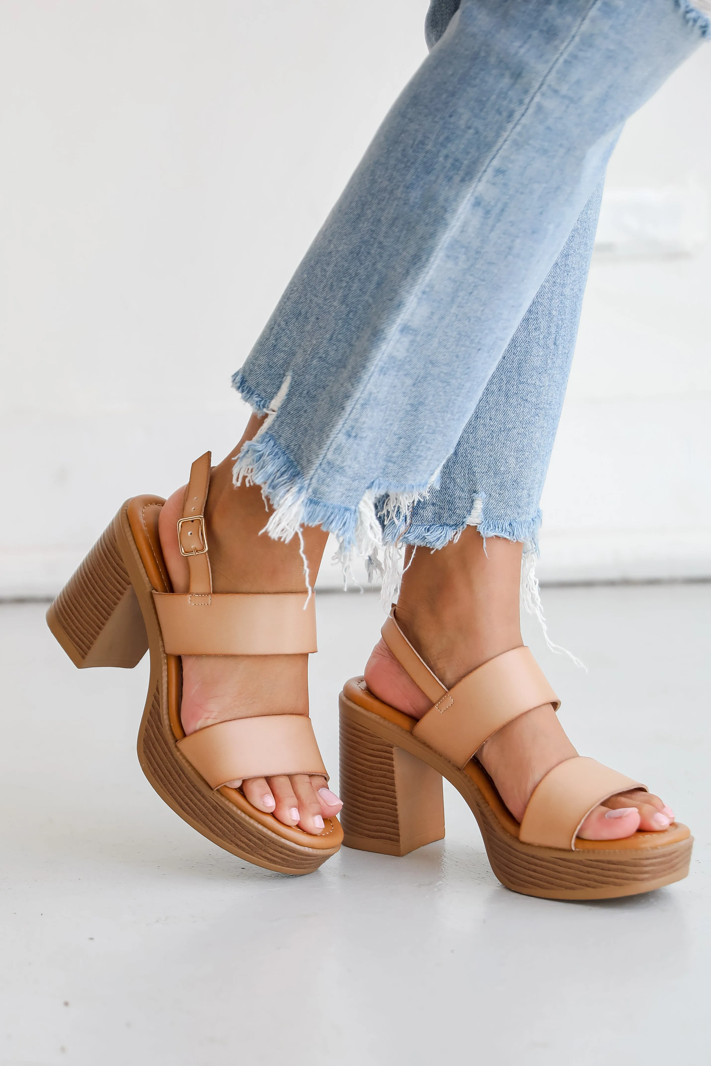 FINAL SALE - Feeling Your Best Nude Platform Heels