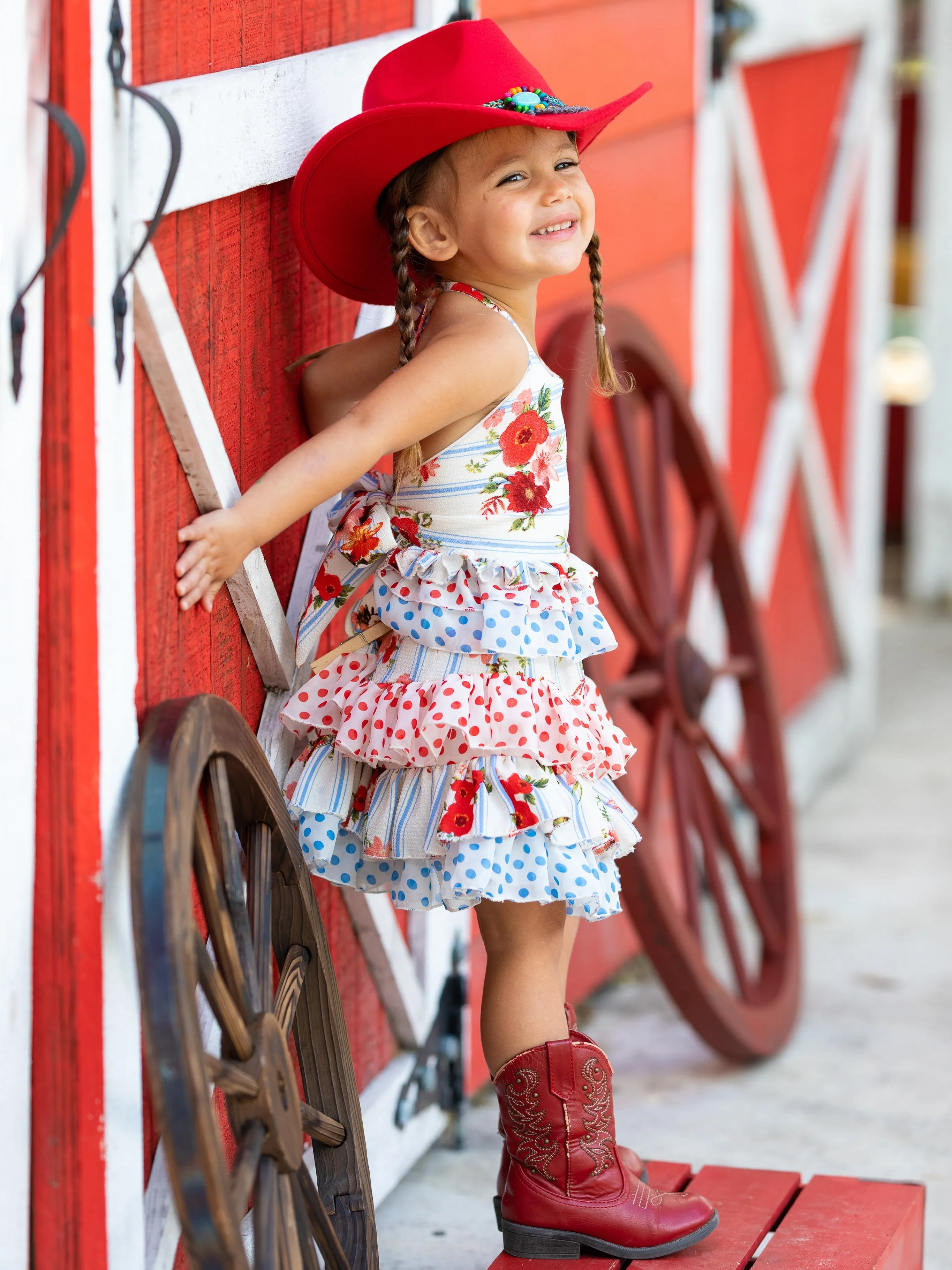 Friends Forever Ruffled Halter Skirt Set