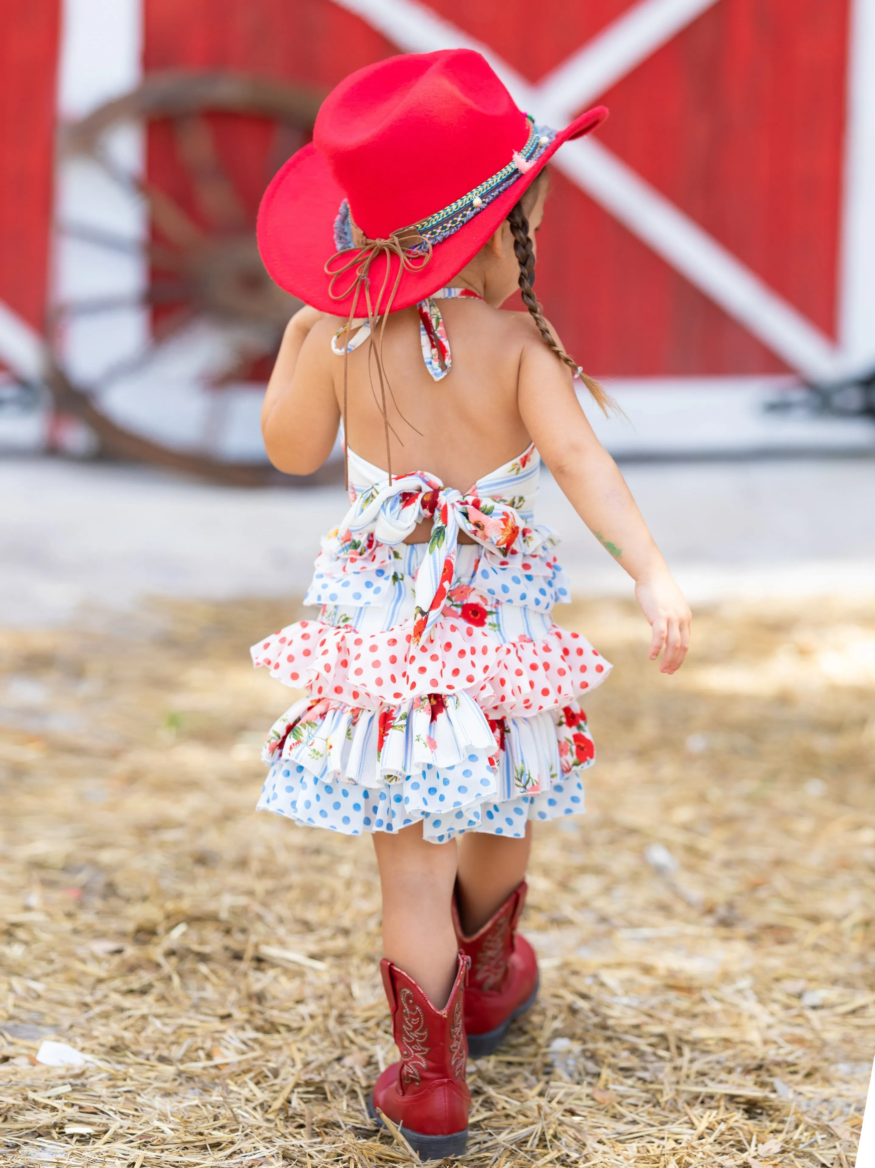 Friends Forever Ruffled Halter Skirt Set