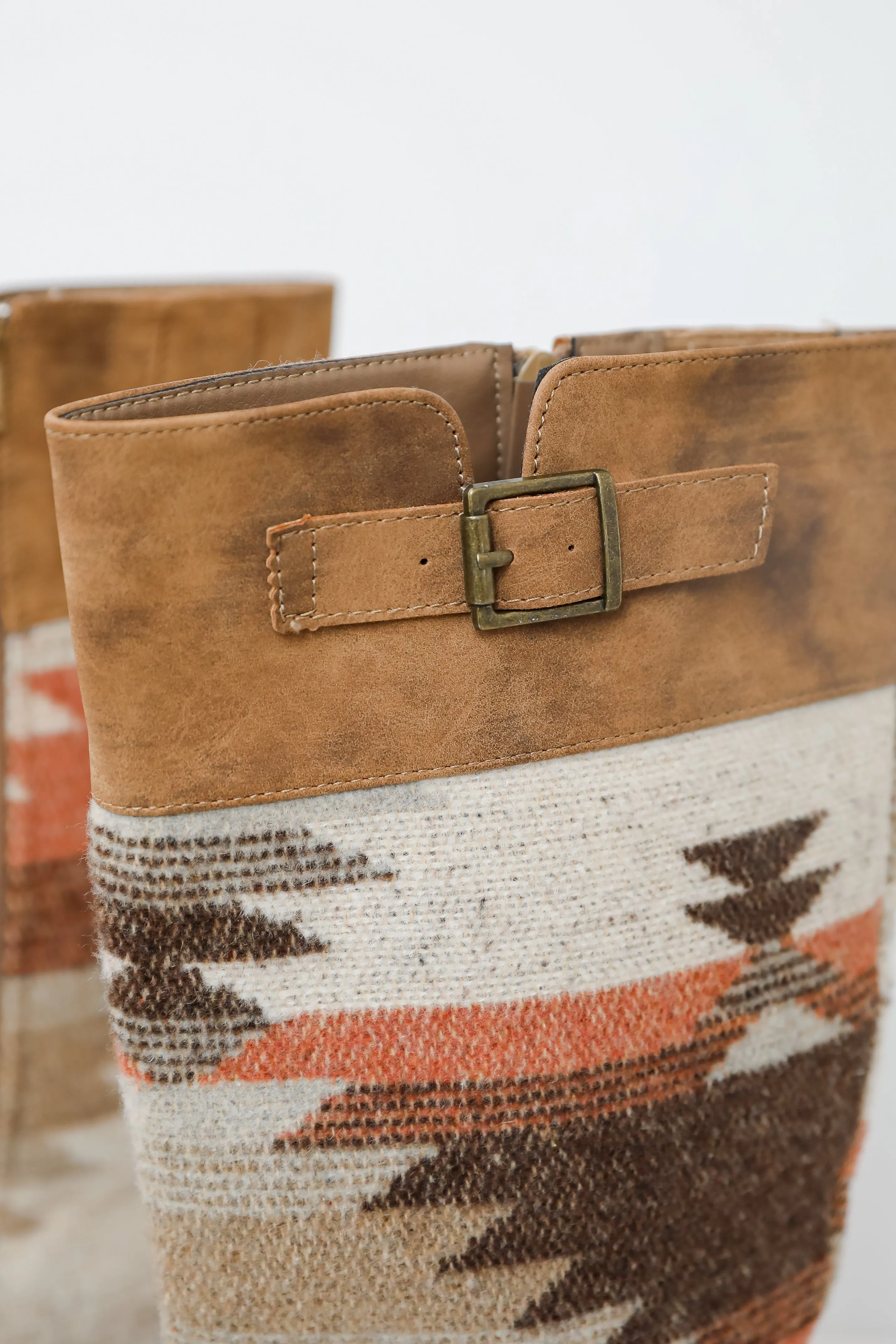 Gone Out West Taupe Aztec Boots