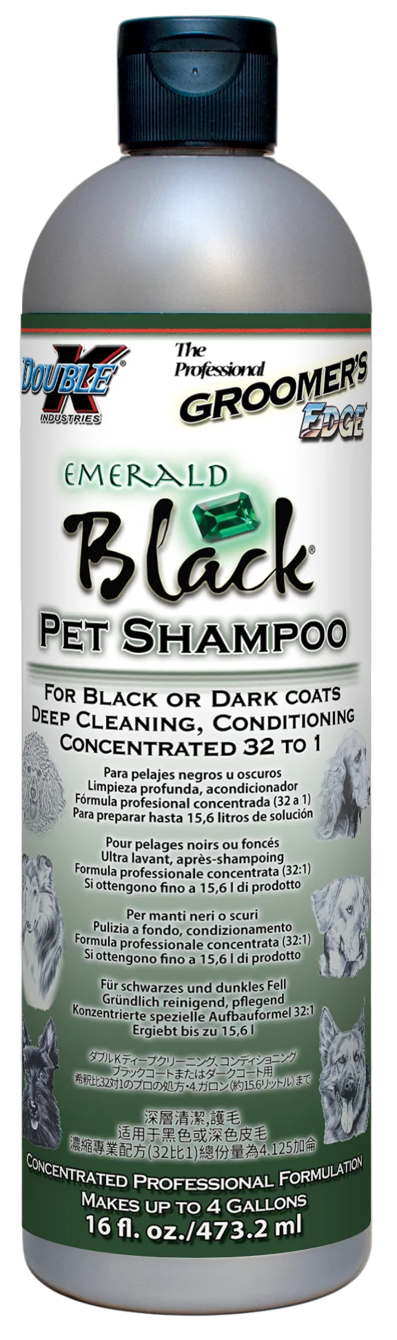 Groomer's Edge Emerald Black Shampoo - 16oz