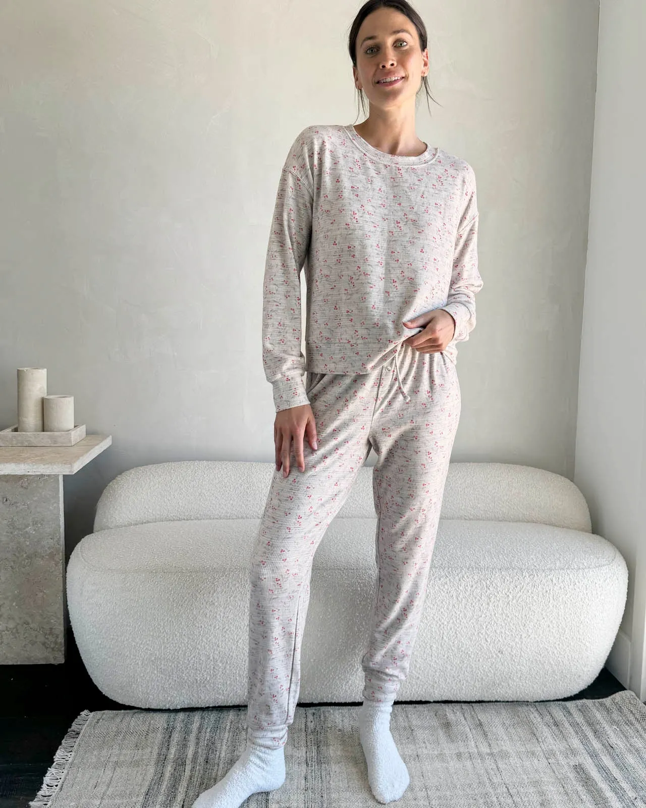 Holly Bunches Marna Waffle Thermal PJ Set