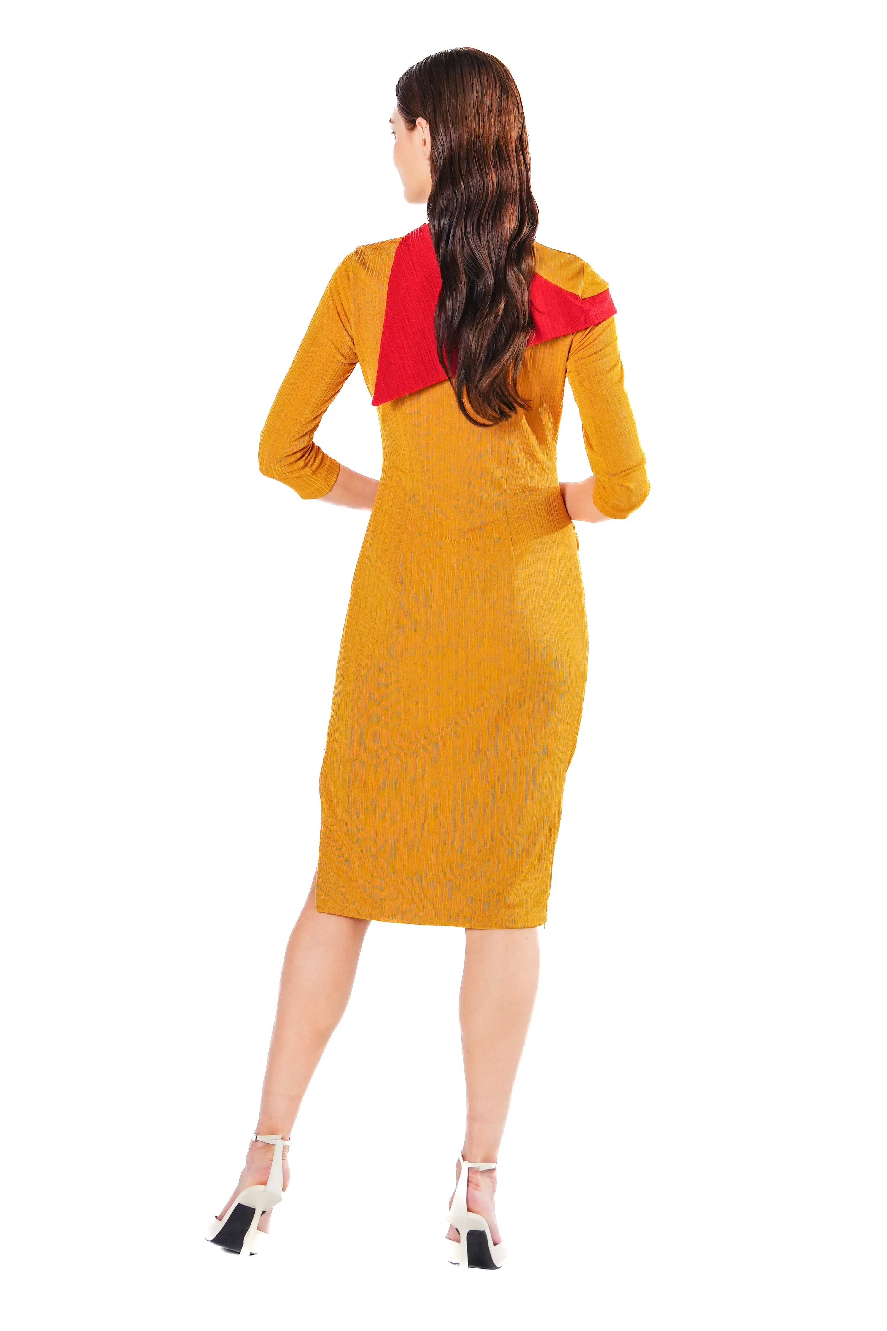 Holly Contrast Drape Jersey Dress