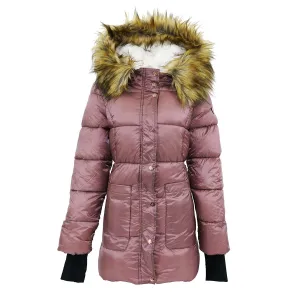 Jessica Simpson Women's Faux Fur Lined Nylon Puffer Jacket