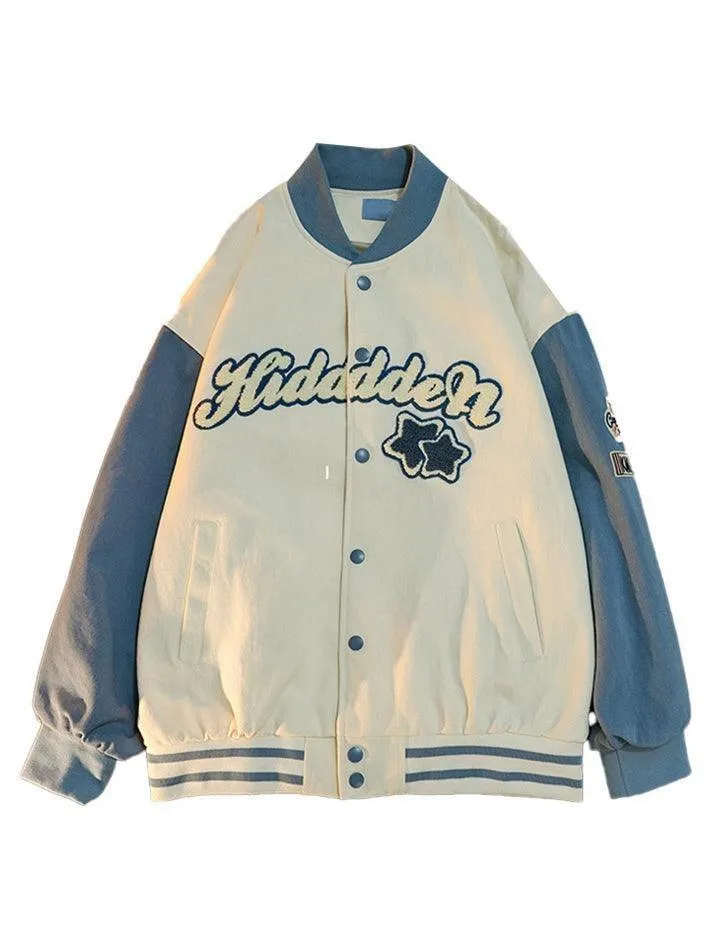 Joskaa Vintage Embroidery Varsity Jacket