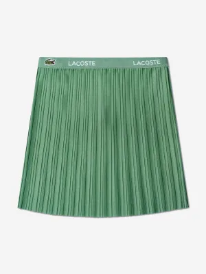 Lacoste Girls Pleated Skirt in Green