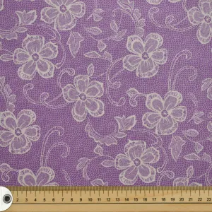 Lavender Floral Lace Cotton Print