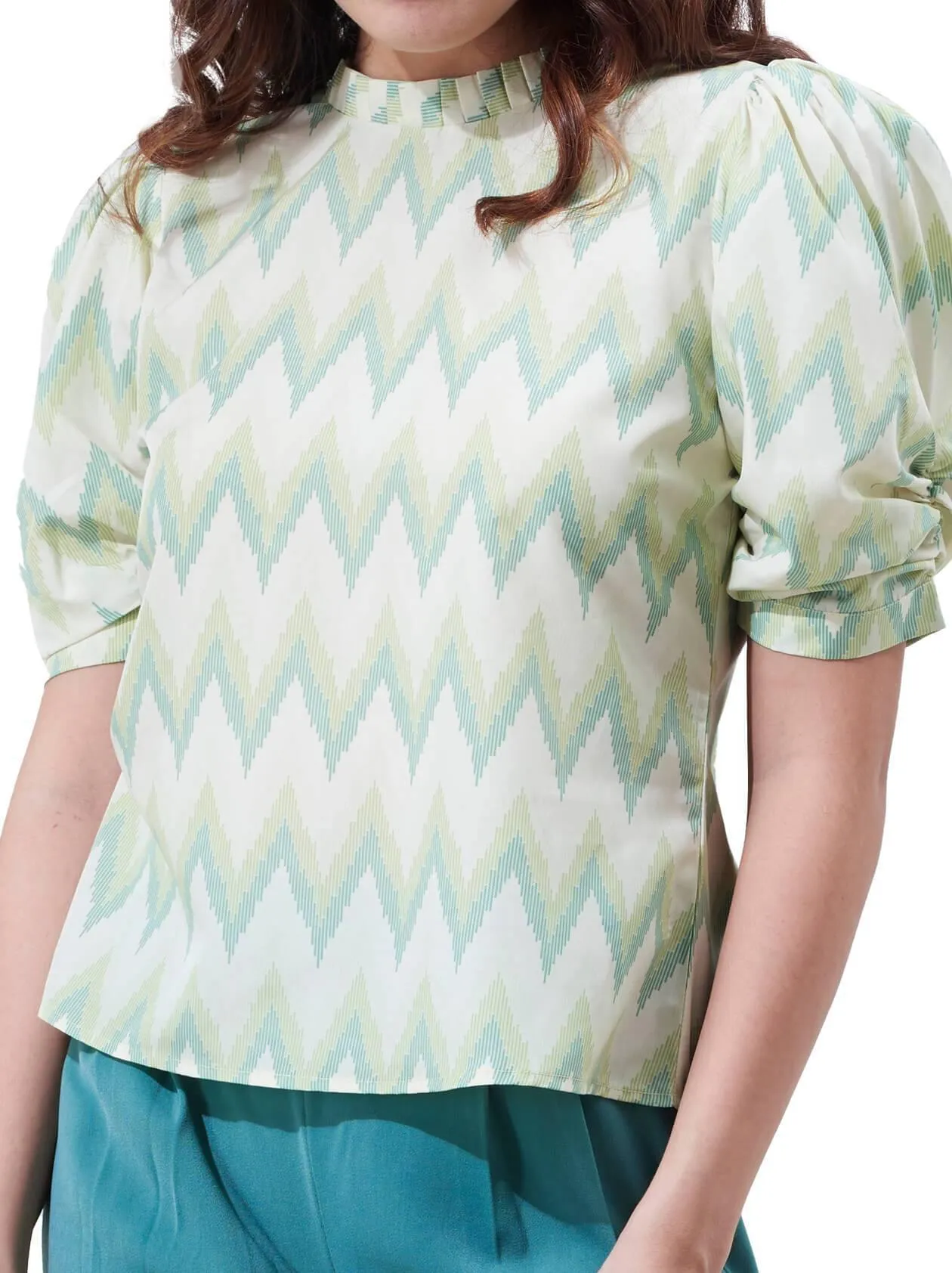 Light Green Tops for Women (GBWT1005)