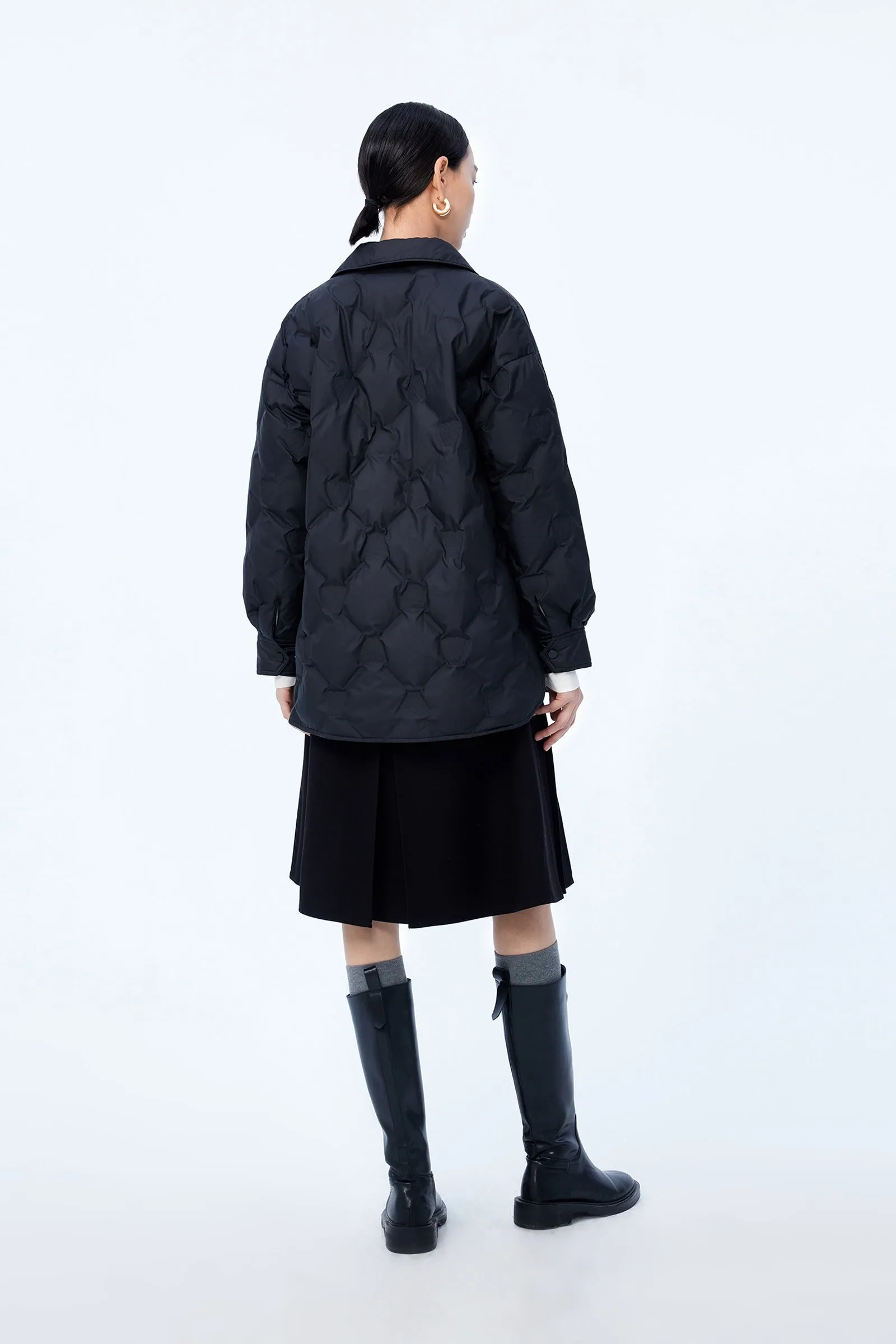 LILY Duck Down Shirt-Style Down Jacket