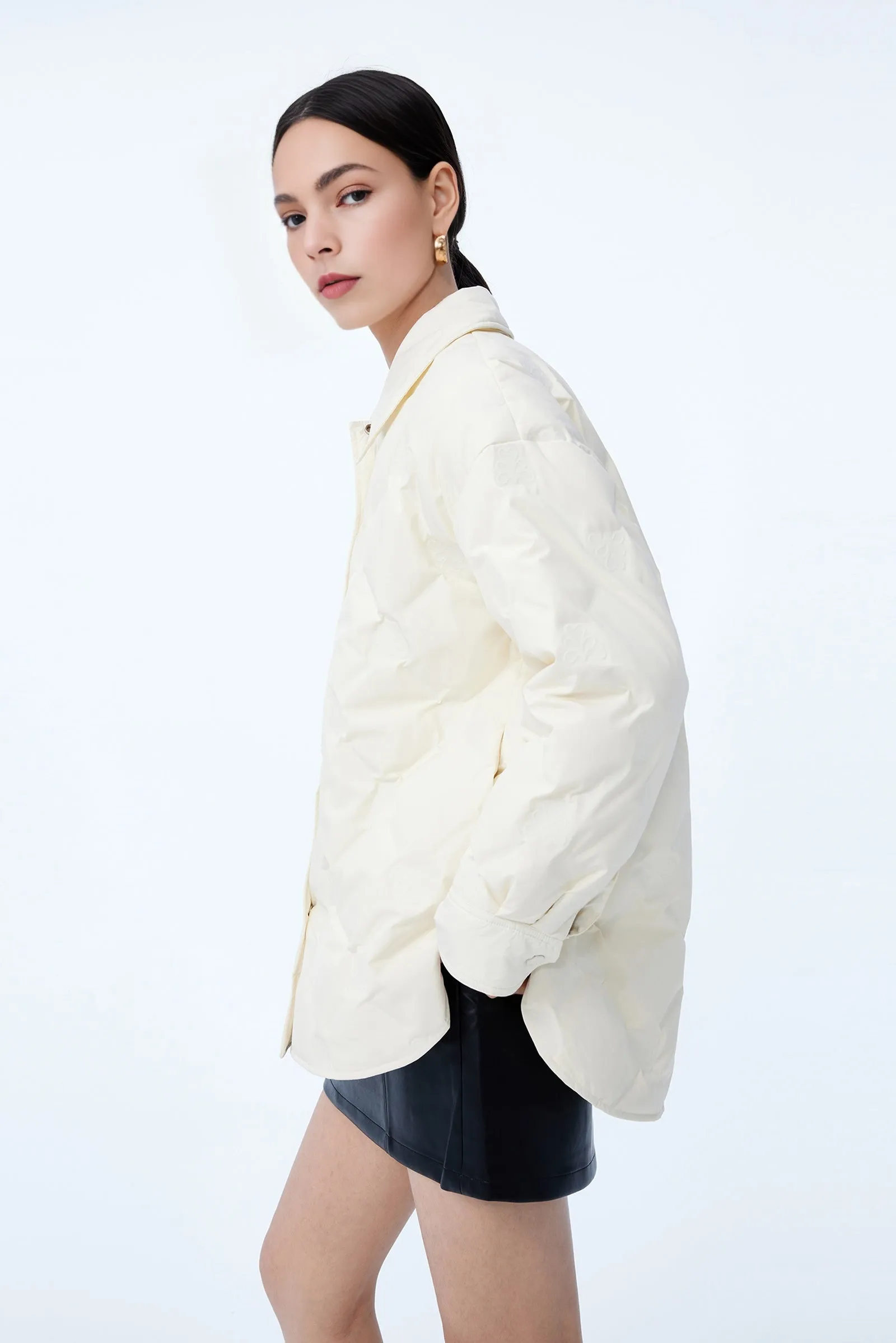 LILY Duck Down Shirt-Style Down Jacket