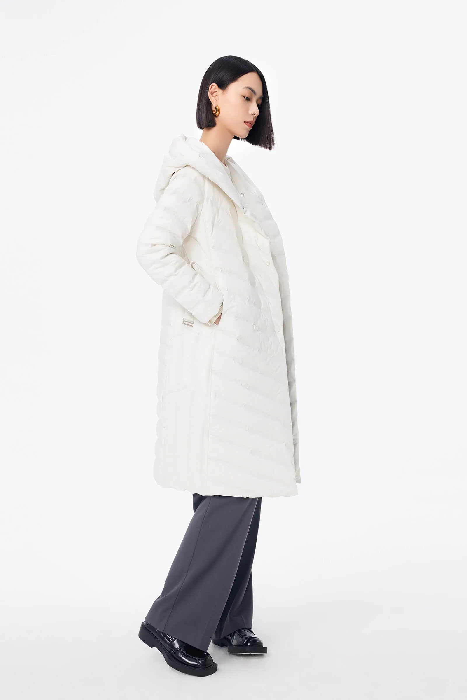 LILY Goose Down Hooded Coat