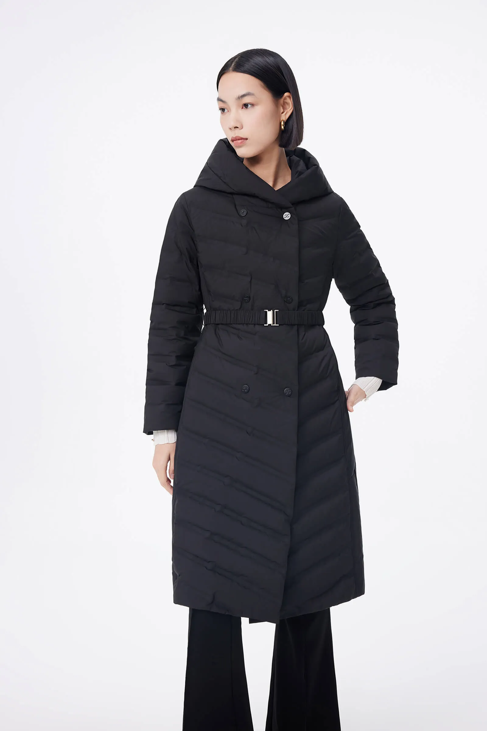 LILY Goose Down Hooded Coat