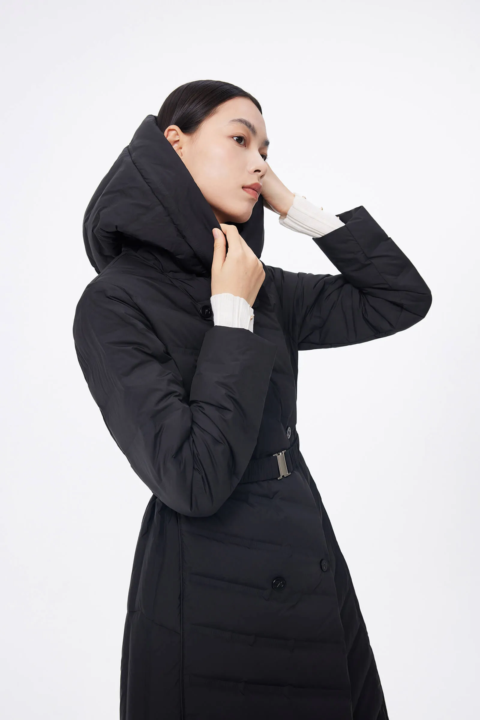 LILY Goose Down Hooded Coat