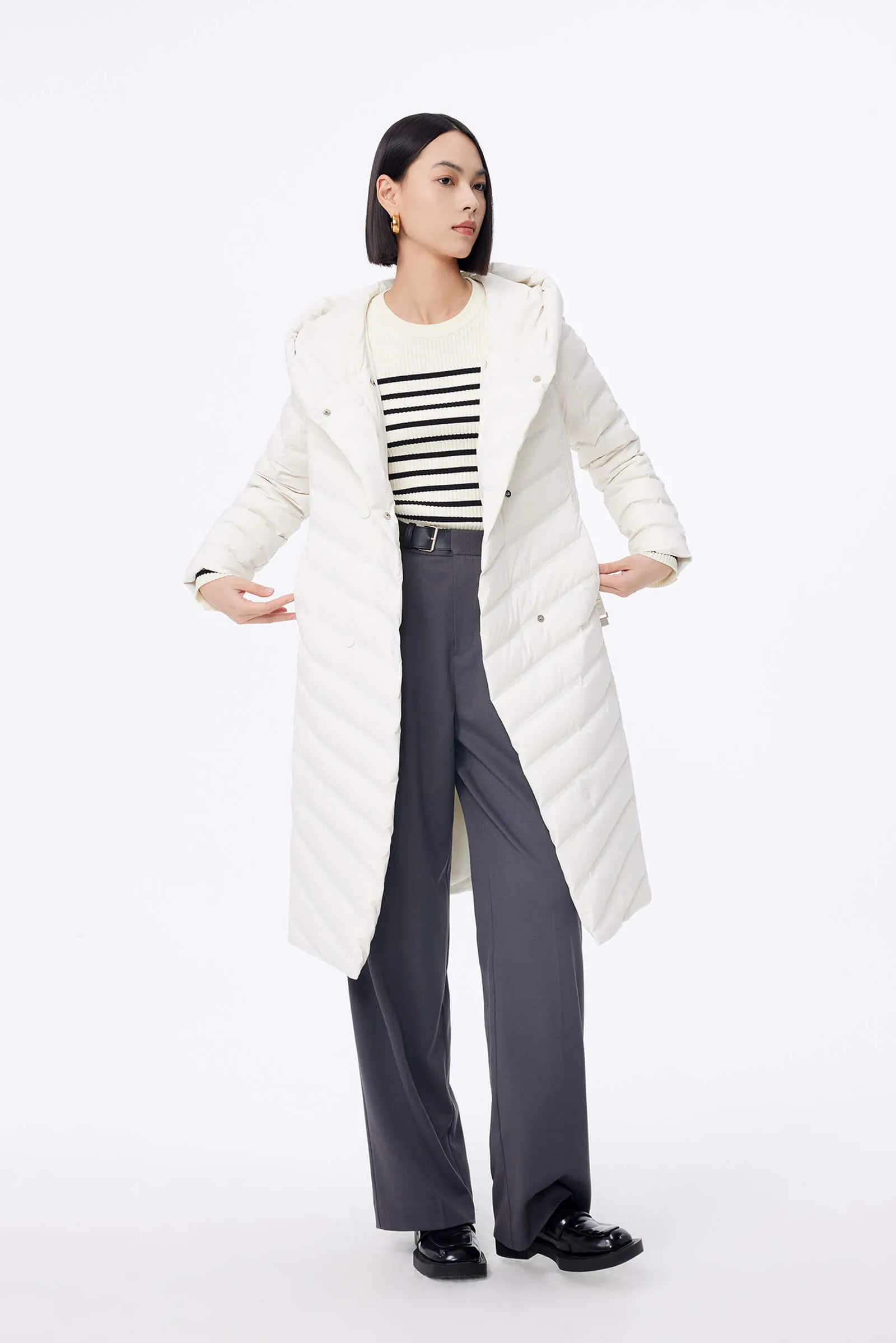 LILY Goose Down Hooded Coat