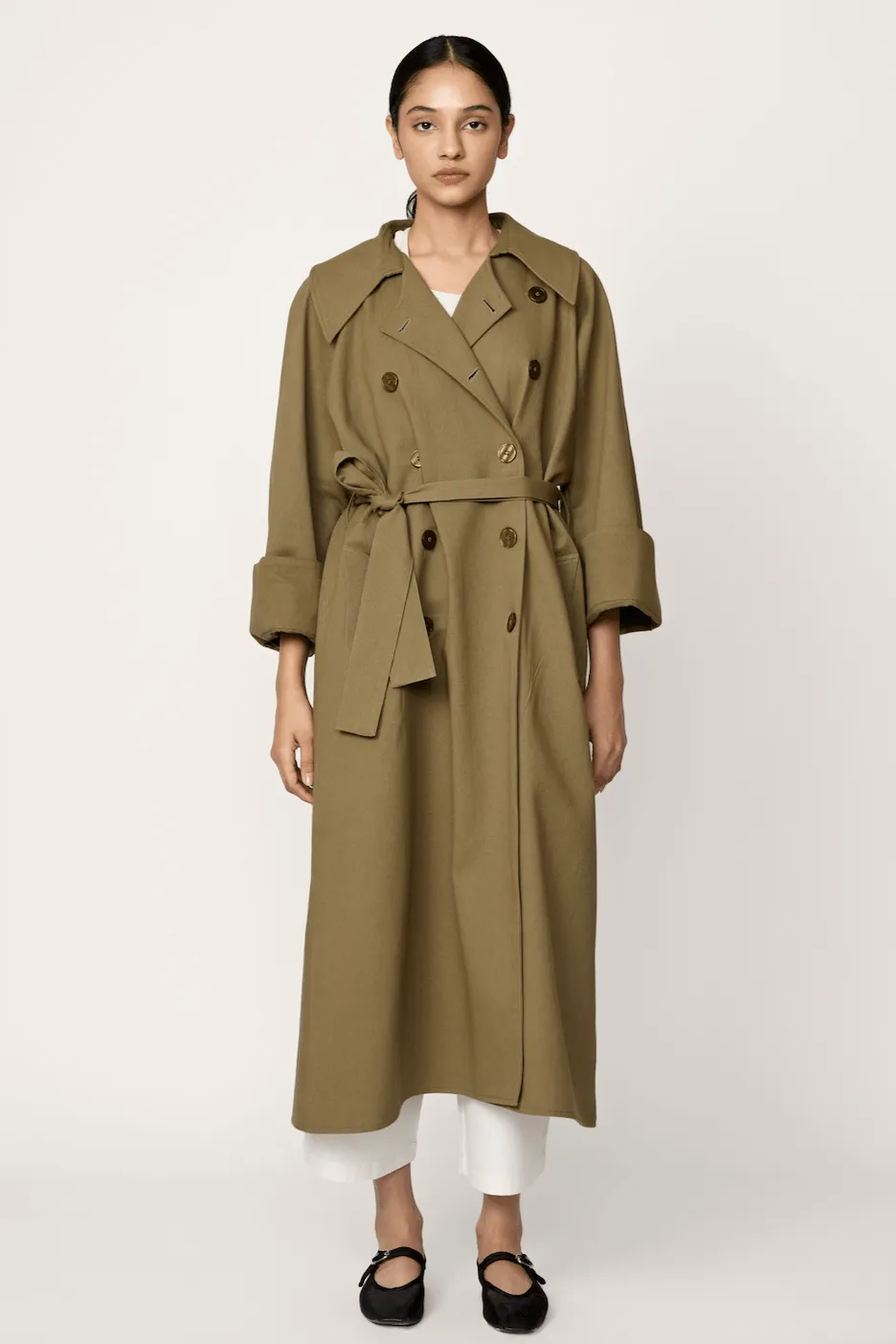 Marin Trench Coat - Olive Branch