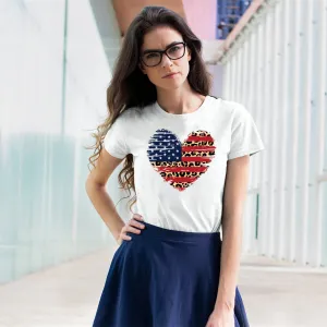 Mommy and Me Patriotic Heart Top