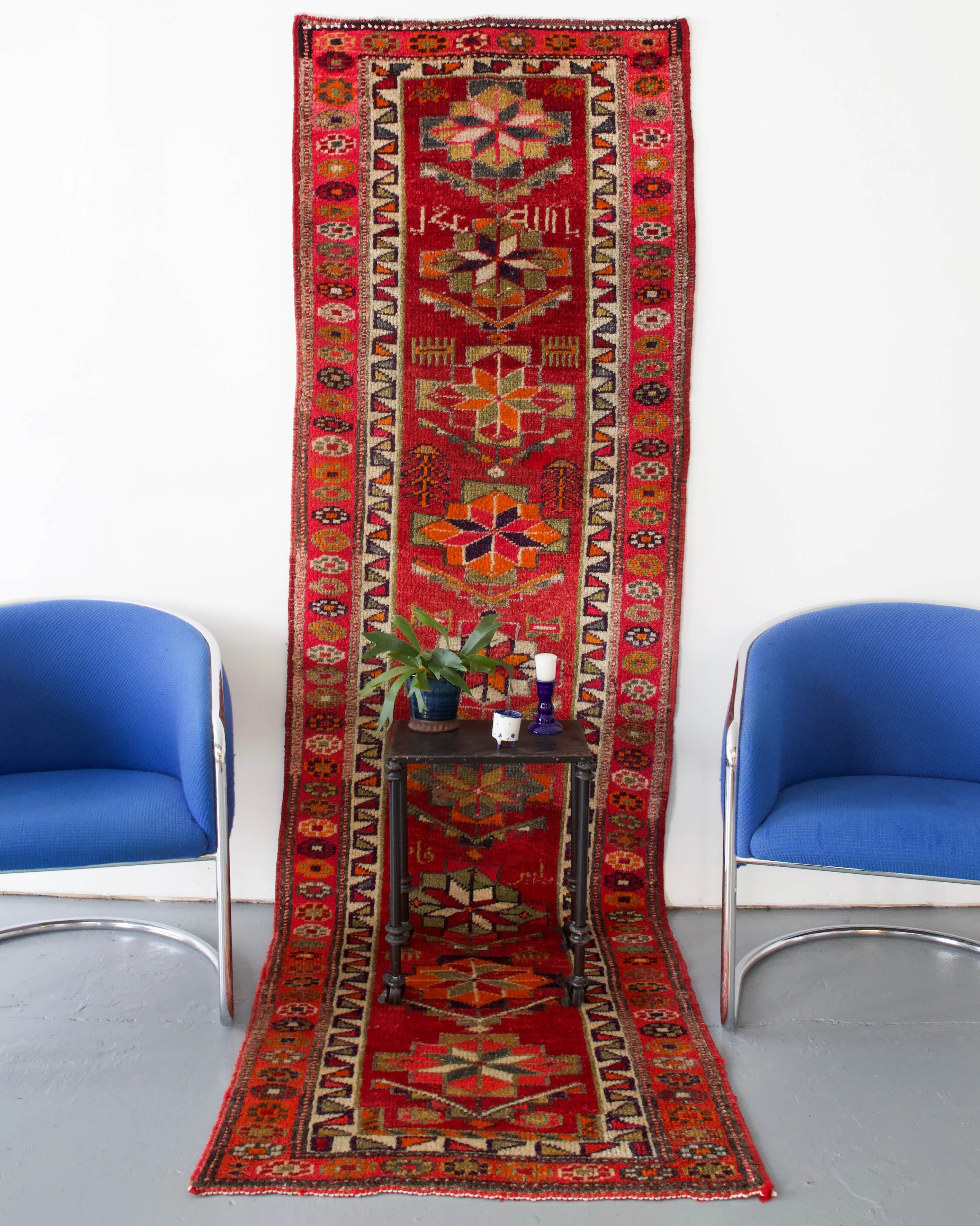 Old Kurdish Herki Runner Rug