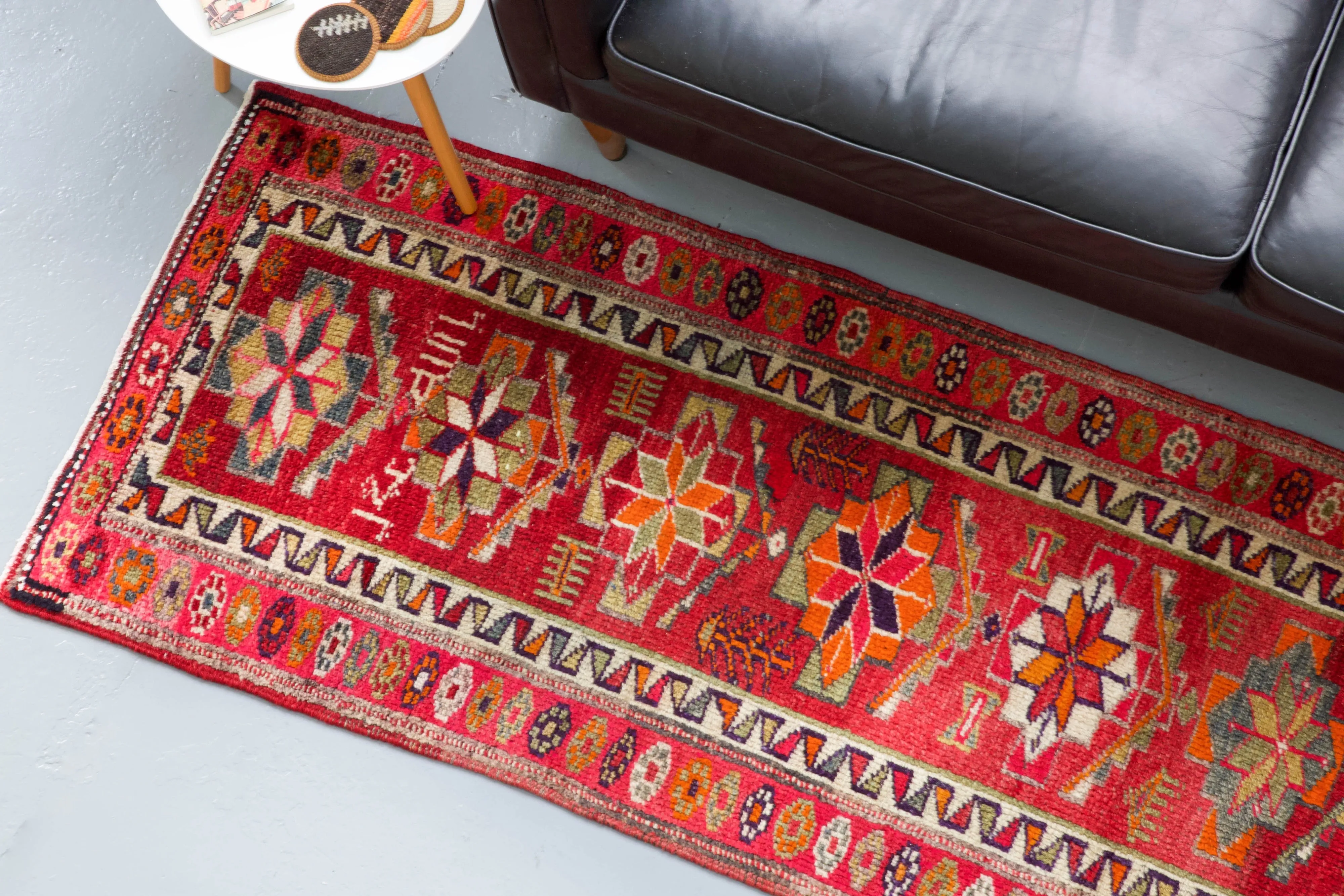 Old Kurdish Herki Runner Rug