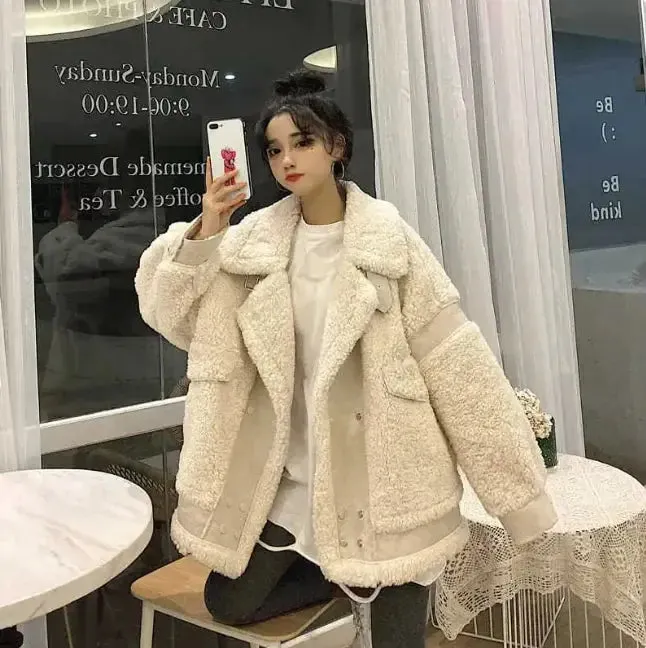 Plush Fur Women's All-Match Outerwear