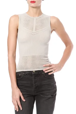 Pointelle Stitch Seamless Knit Top