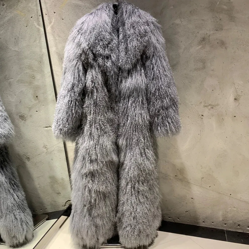 Premium Real Mongolian Fur Coat