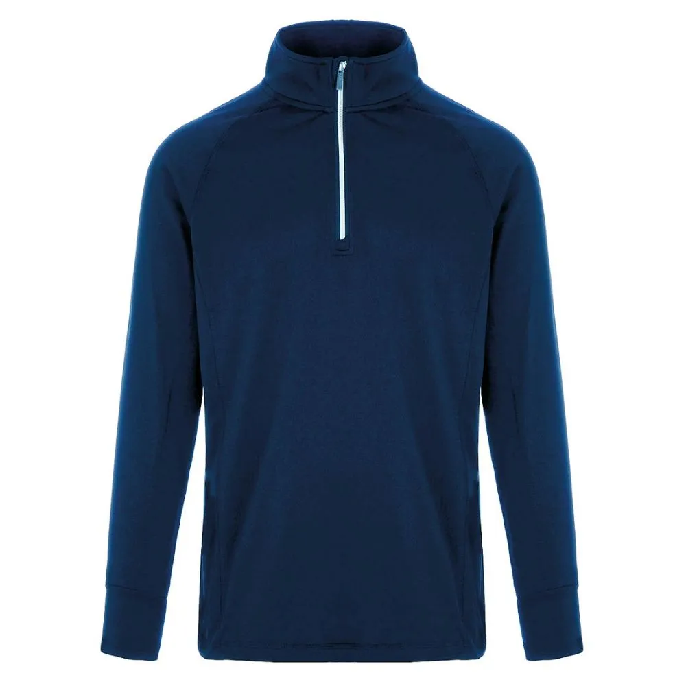 ProQuip Pro-Tech Comfort Stretch 1/4 Zip Midlayer Pullover Top - Navy