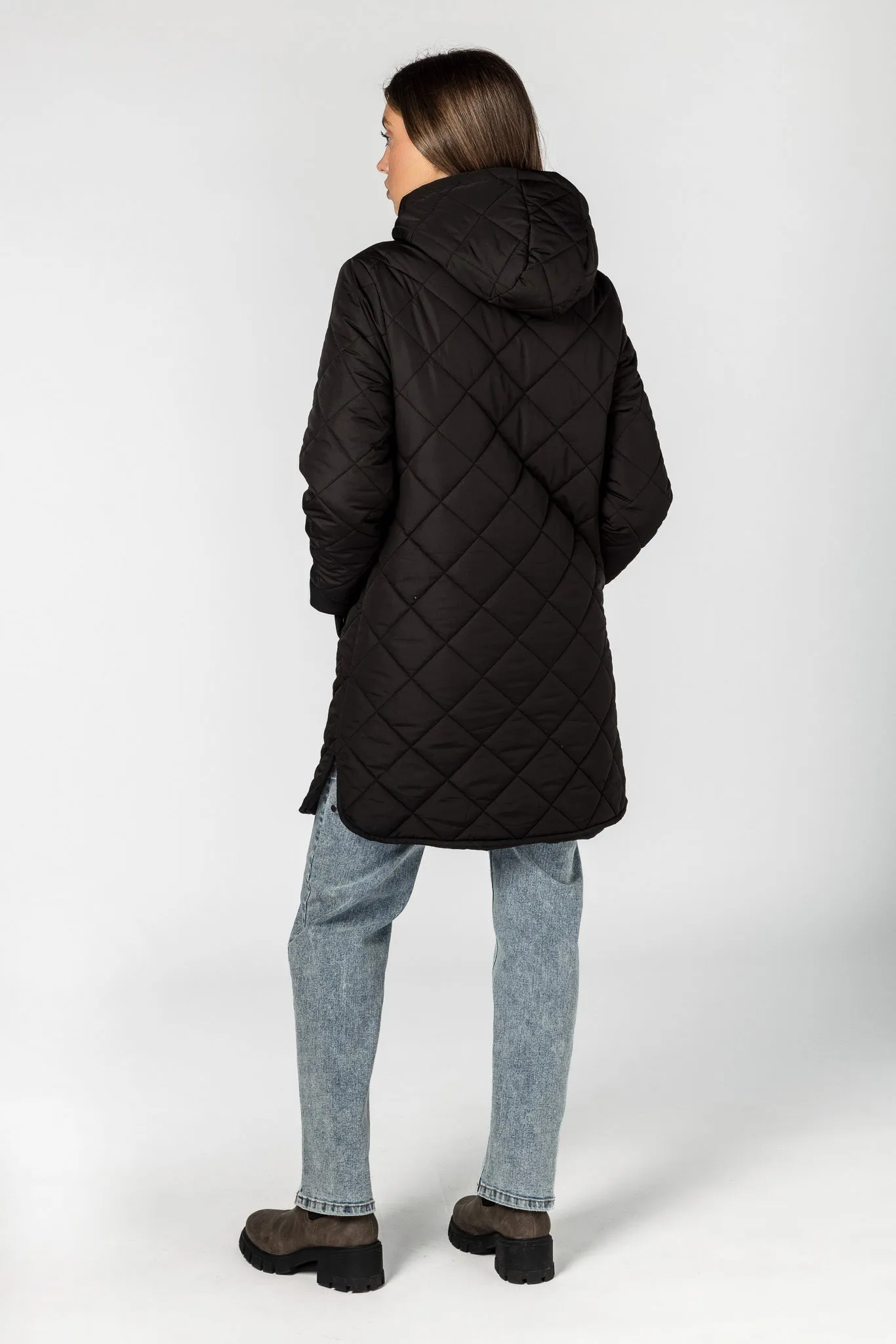 Quilted Puffer Jacket with Hood