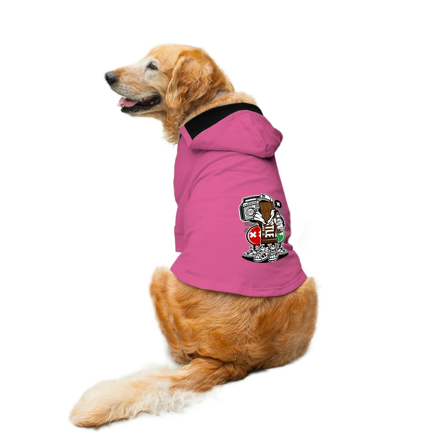 "Chocolate Squad" Printed Dog Hoodie Jacket