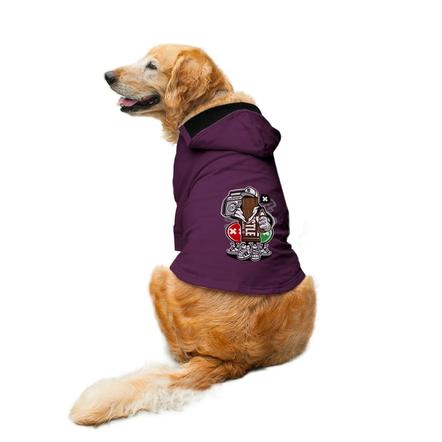 "Chocolate Squad" Printed Dog Hoodie Jacket