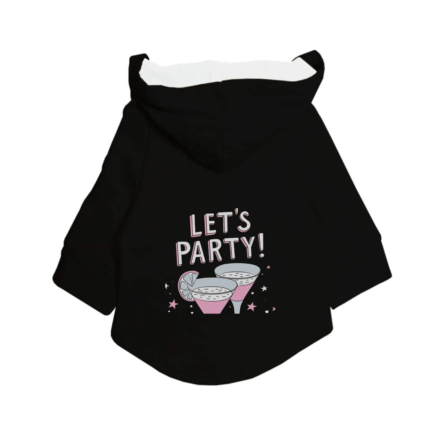 "Let's Party" Printed Dog Hoodie Jacket