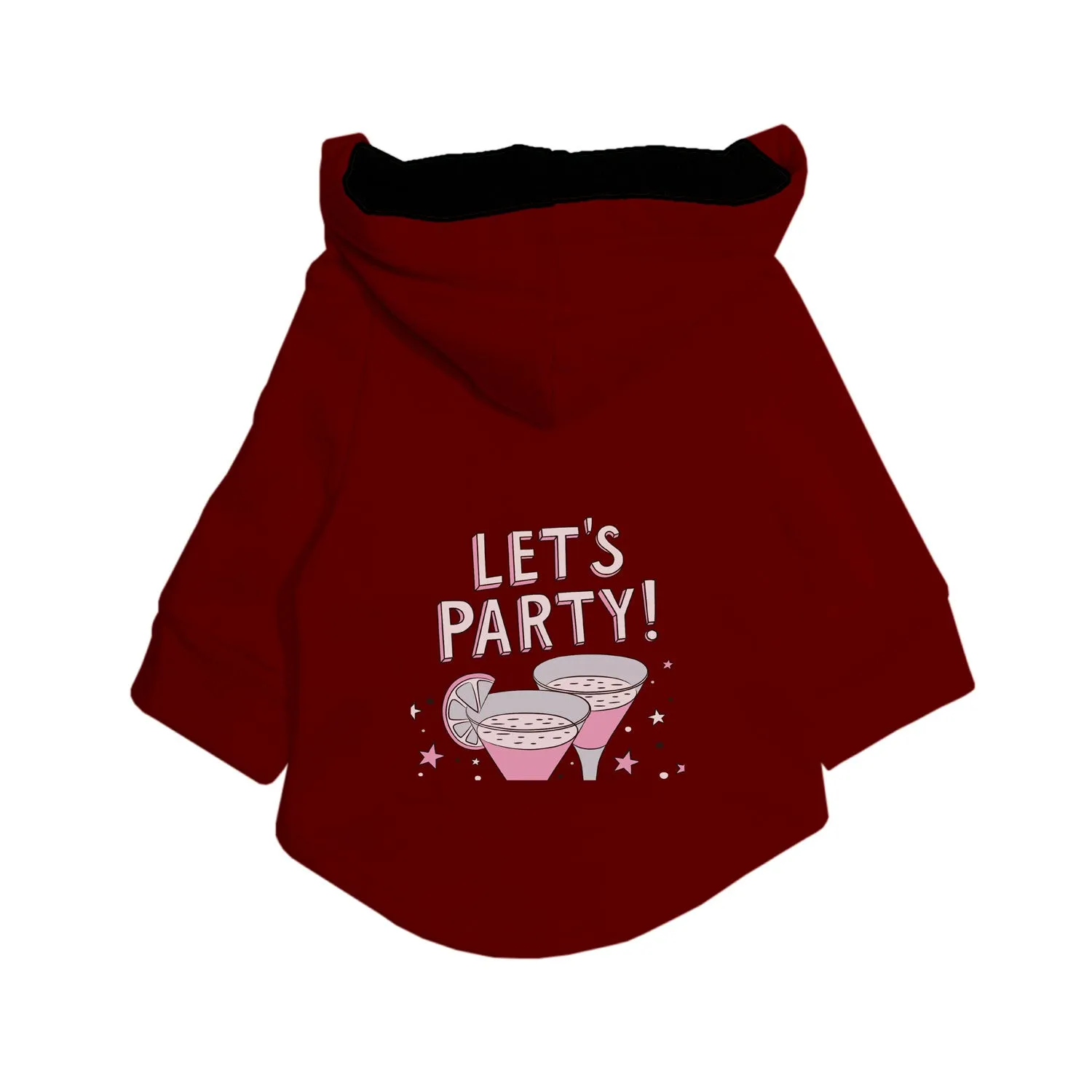 "Let's Party" Printed Dog Hoodie Jacket