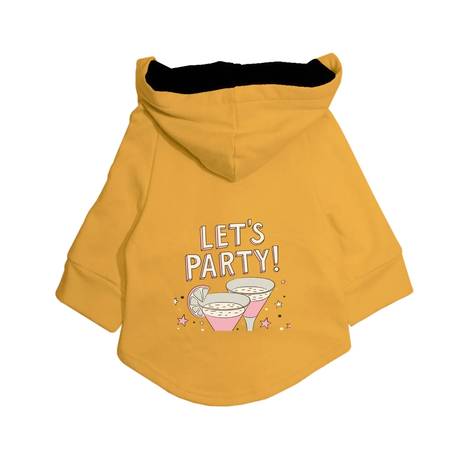 "Let's Party" Printed Dog Hoodie Jacket