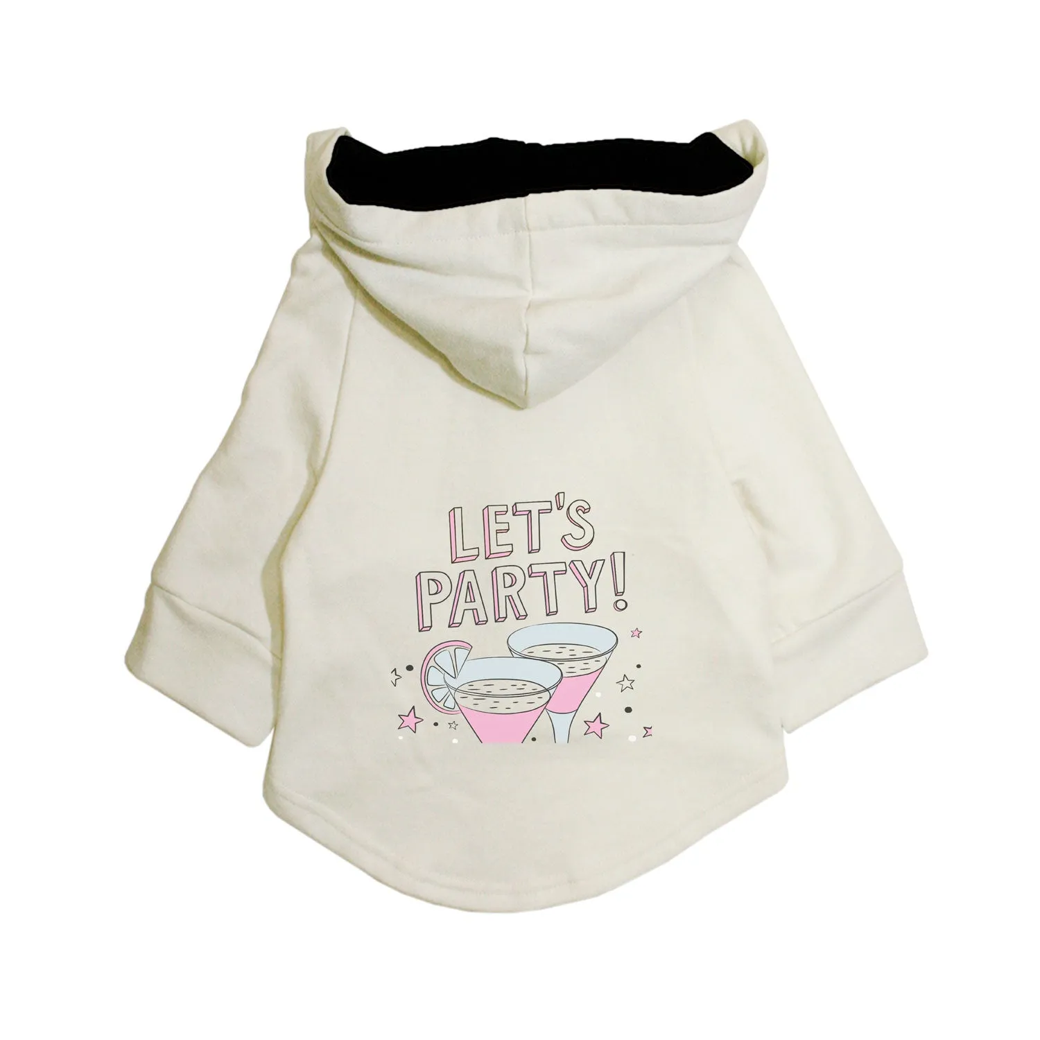 "Let's Party" Printed Dog Hoodie Jacket