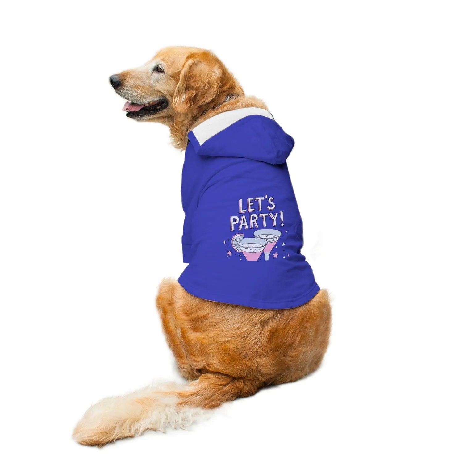 "Let's Party" Printed Dog Hoodie Jacket